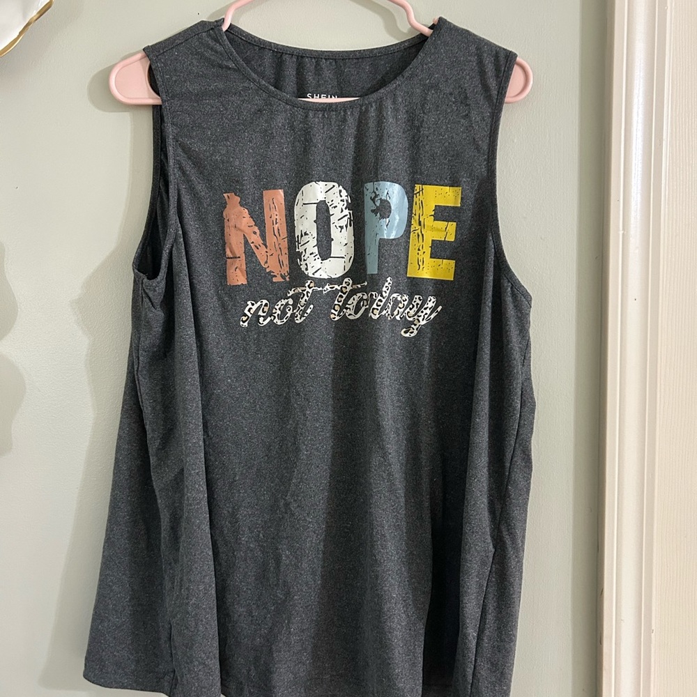 Women's Graphic Tank Top - Charcoal